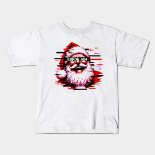 Retro Glitchmas: 19th Edition Santa Claus Tee Kids T-Shirt